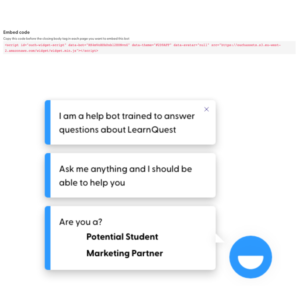Embed an ouch bot